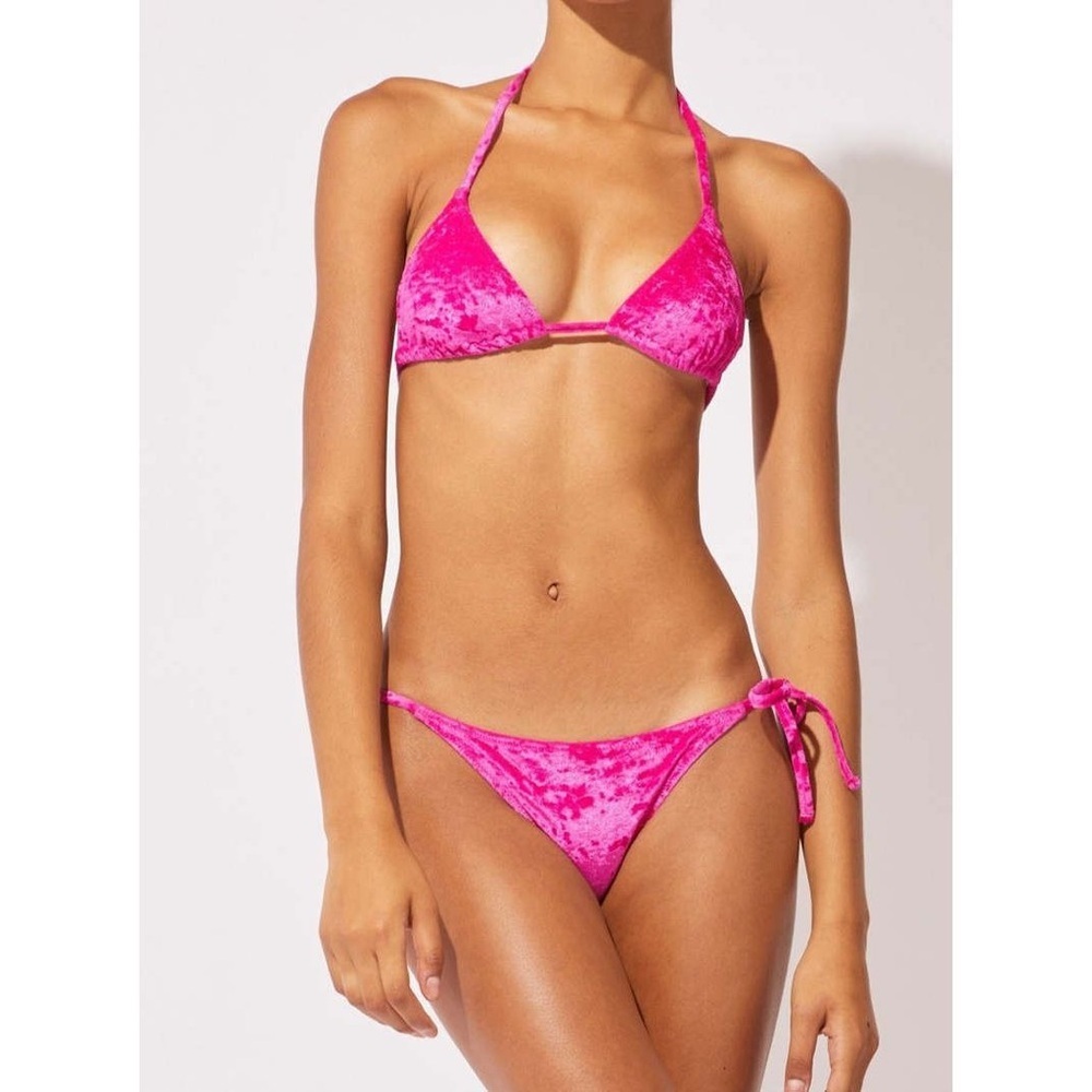 NWT Solid & Striped Iris Velvet Bikini Small